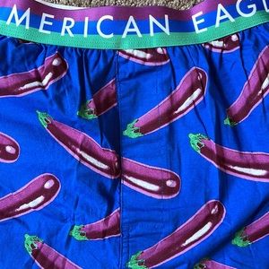 American Eagle boxers, size XL, eggplants, new without tags